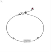 Silver Channel Set White Sapphire Bracelet
